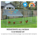 Gabbia Box da Esterno Zincato per Animali 3x4x1,95 m 