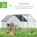 Gabbia Box da Esterno Zincato per Animali 2,8x3,8x1,95 m 