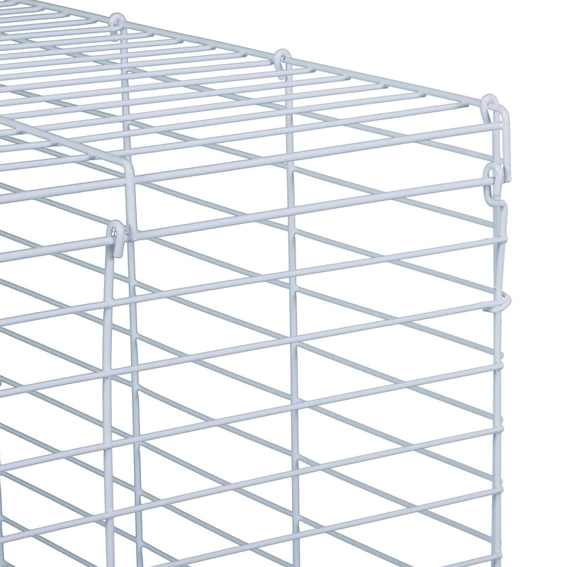 Gabbia per Roditori in Acciaio 100x43x53 cm con Rotelle  Blu e Bianco