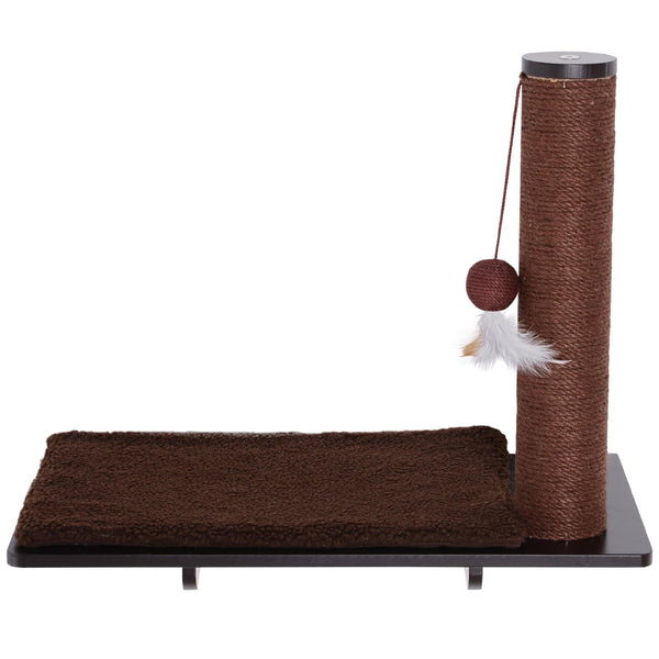 Étagère griffoir pour chats 55x30x50 cm en bois MDF marron online
