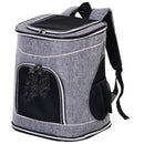 Trasportino Zaino per Cani e Gatti 35x30x45 cm  Grigio