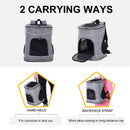 Trasportino Zaino per Cani e Gatti 35x30x45 cm  Grigio
