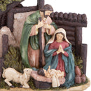 Set 2 Statuine Natalizie Natività con Palma 16 cm in Resina