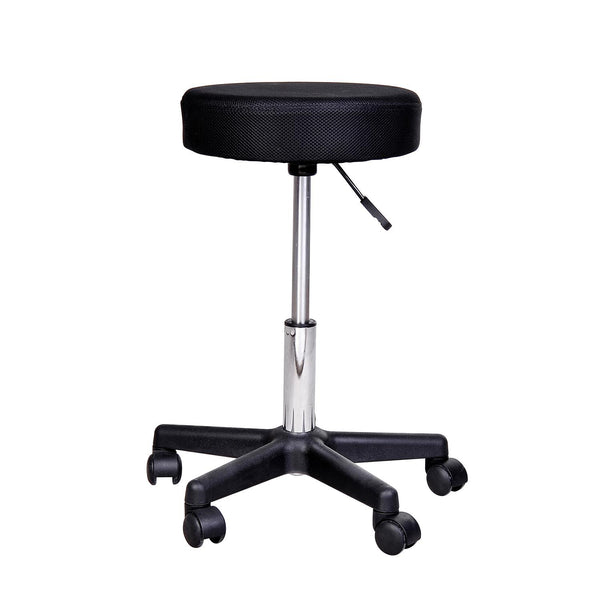 Tabouret de coiffure réglable en hauteur avec 3 revêtements noir rouge et blanc online
