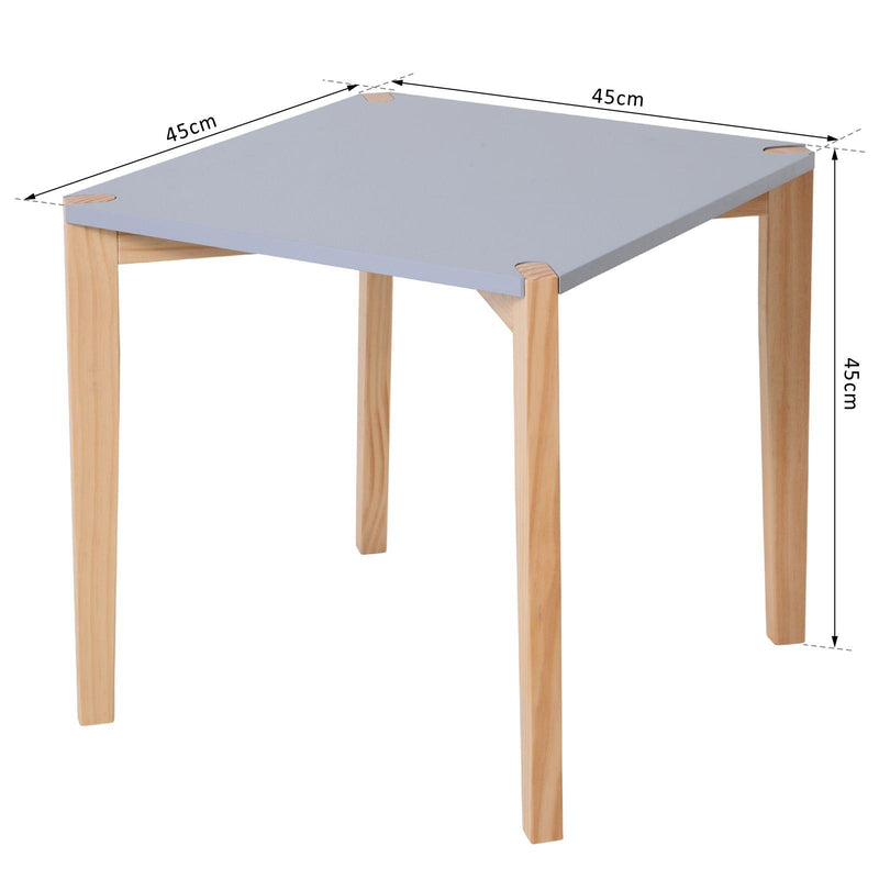 Tavolino da Soggiorno 45x45x45 cm in MDF e Legno  Grigio