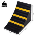 Set 2 Fermaruota Auto in Gomma 25x16x19 cm  Nero e Giallo