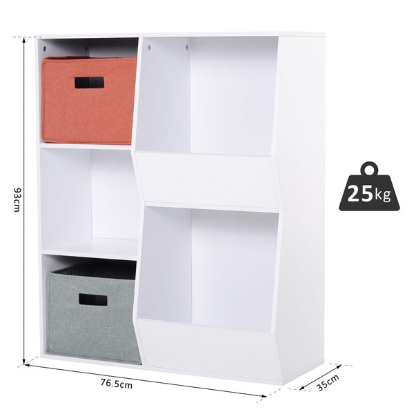 Bibliothèque avec Paniers 40x32x44,5 cm en Bois MDF Blanc acquista