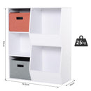 Mobile Libreria con Cesti 40x32x44,5 cm in Legno MDF  Bianco