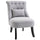 Fauteuil Rembourré en Tissu de Lin et Coussin Amovible Gris