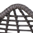 Poltrona da Giardino in Vimini 101x89x156 cm con Cuscino  Beige