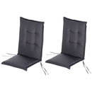 Cuscino Impermeabile Imbottito per Sedie e Sdraio 120x50x6 cm Grigio