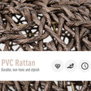 Cuccia in PVC Effetto Rattanper Gatti 66x48x39 cm con Cuscino  Corda