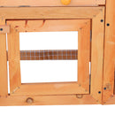 Conigliera da Esterno in Legno 145x46x85 cm  Marrone