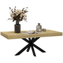Tavolino Basso da Soggiorno Stile Industriale 110x60x45 cm Nero e color Legno 