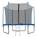 Trampolino Elastico Ø366 cm con Rete di Sicurezza e Pali Imbottiti  J-More