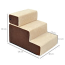 Scala 3 Gradini per Animali Domestici 54x54,5x23 cm  Friendly Beige e Marrone