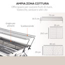 Barbecue a Carbone Carbonella Portatile in Acciaio 100x43x68 cm  Rack