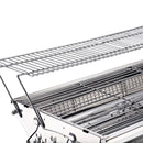 Barbecue a Carbone Carbonella Portatile in Acciaio 100x43x68 cm  Rack