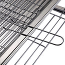 Barbecue a Carbone Carbonella Portatile in Acciaio 100x43x68 cm  Rack