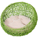 Cuccia in PVC Effetto Polyrattan per Gatti Ø56x35 con Cuscino cm  MrMeow