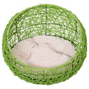 Cuccia in PVC Effetto Polyrattan per Gatti Ø56x35 con Cuscino cm  MrMeow