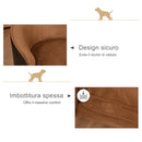 Divanetto per Cani e Gatti 70x48x40 cm con Cuscino  Supreme Marrone