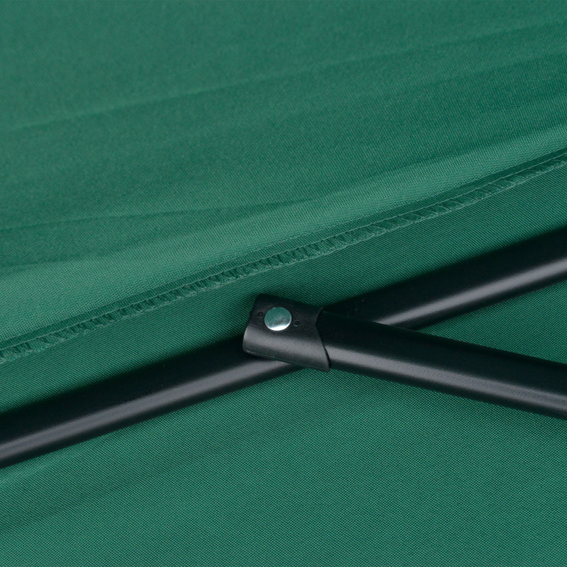 Ombrellone da Giardino 2,6x1,3x2,3 m Palo Ø38 mm Semicircolare in Alluminio Shade Verde