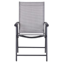 Set 2 Sedie da Giardino 58x64x94 cm in Textilene  Sanders Grigio e Nero
