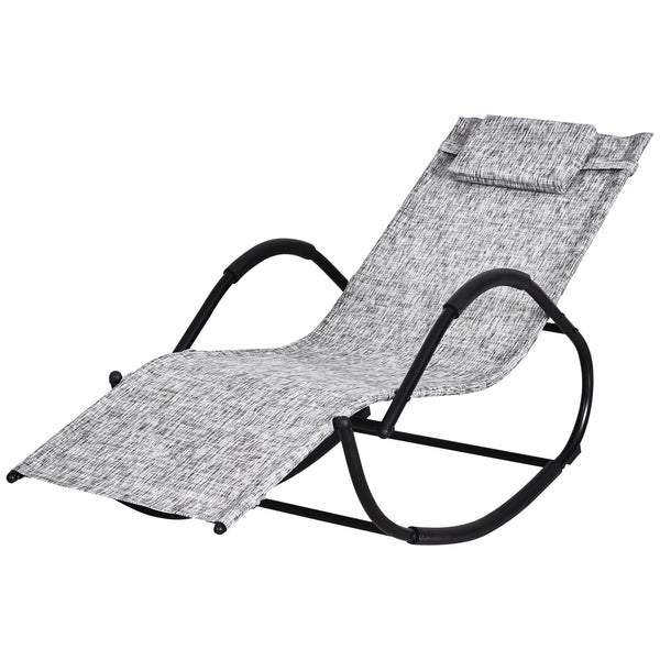 Fauteuil à bascule de jardin pliant gris Mag2 160x61x79 cm acquista