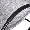 Sedia a Dondolo Pieghevole da Giardino 160x61x79 cm  Mag2 Grigio