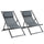 Lot de 2 Transats Pliants en Aluminium 96,35x58x91,5 cm Rex Gris