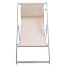 Set 2 Sedie Sdraio Pieghevoli in Alluminio 96,35x58x91,5 cm  Rex Bianco