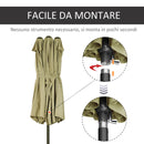 Ombrellone da Giardino Doppio Tetto 4,6x2,7 m  Roland Ecrù