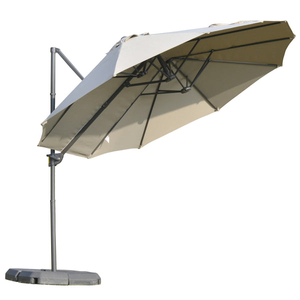 prezzo Parasol de jardin 270x460x250 cm Begsun Marron