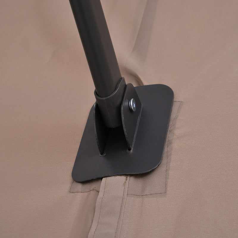 Ombrellone da Giardino 270x460x250 cm  Begsun Marrone