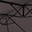 Ombrellone da Giardino 270x460x250 cm  Begsun Grigio