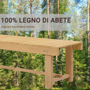 Panchina da Giardino 2 Posti in Legno Abete 110x38x35 cm  Log Abete