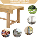 Panchina da Giardino 2 Posti in Legno Abete 110x38x35 cm  Log Abete