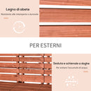 Panchina da Giardino 3 Posti Convertibile 160x70x85 cm  MechSeat Abete