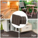 Set 9 Mattonelle a Incasto Effetto Legno 30x30x2 cm  Deck Marrone