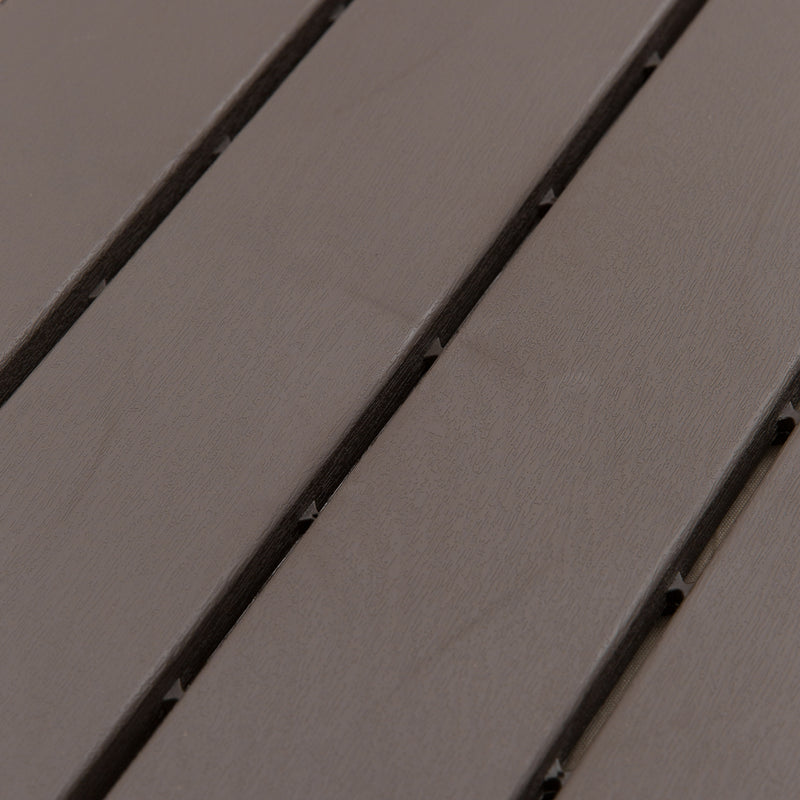 Set 9 Mattonelle a Incasto Effetto Legno 30x30x2 cm  Deck Marrone