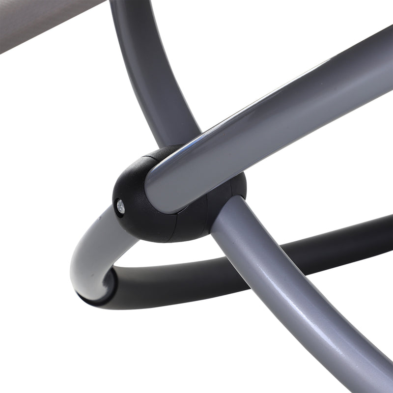 Sedia a Dondolo Pieghevole da Giardino 154x80x84 cm  Mag Grigio