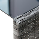 Set da Giardino Divano 2 Poltrone 1 Tavolino  Fergus Marrone