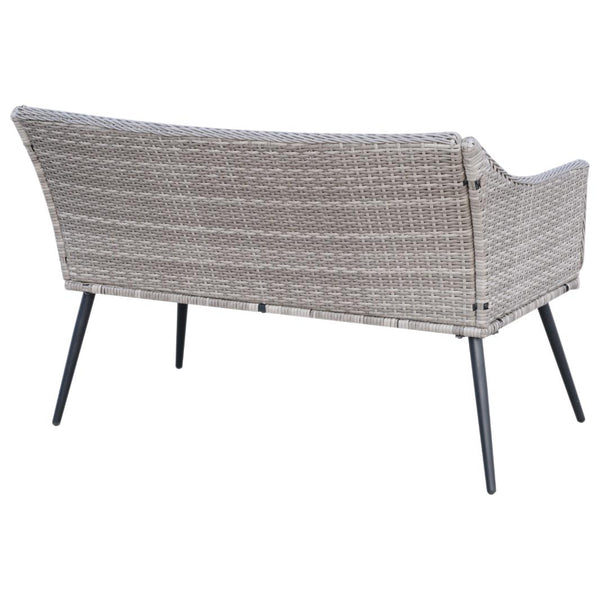 Salon de jardin Canapé 2 Fauteuils 1 Table basse Oslo Gris sconto