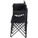 Panchina Pieghevole da Campeggio 6 Posti 306x48x82 cm  Flexi Nero