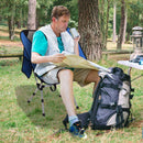 Sedia da Campeggio Pieghevole con Sacca da Viaggio 58x49x64 cm  TravP Blu