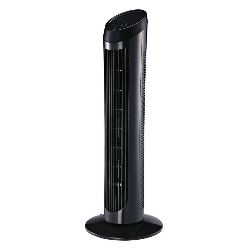 Ventilatore a Colonna Oscillante 45W 27x27x75 cm  WindPlus Nero