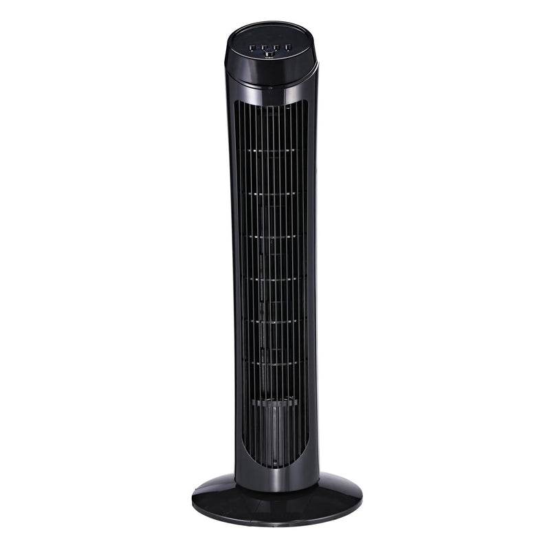 Ventilatore a Colonna Oscillante 45W 27x27x75 cm  WindPlus Nero