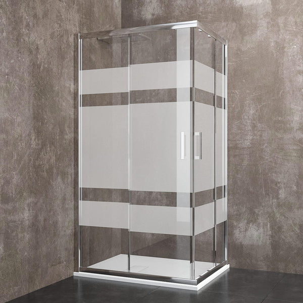 Cabine de douche d'angle en cristal transparent 6mm H185 Rizzetti Milan Différentes tailles acquista