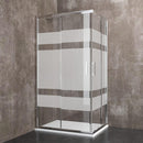 Box Doccia Angolare 80x90 cm in Cristallo Serigrafato 6mm H185 Rizzetti Milan